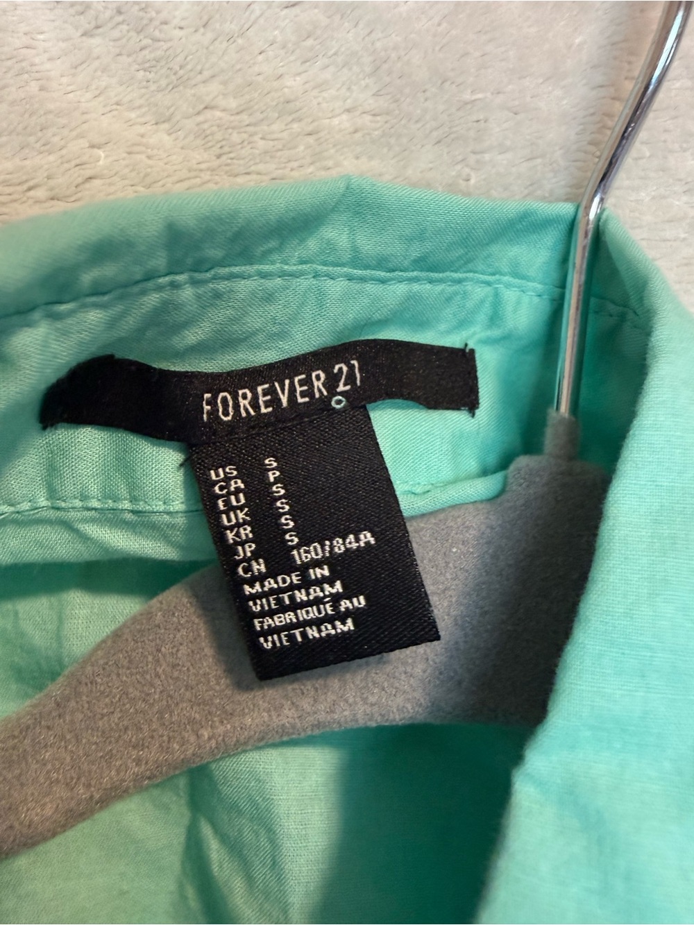 Forever 21 Sleeveless Tie-Front Shirt - Aqua Green - Picture 3 of 4